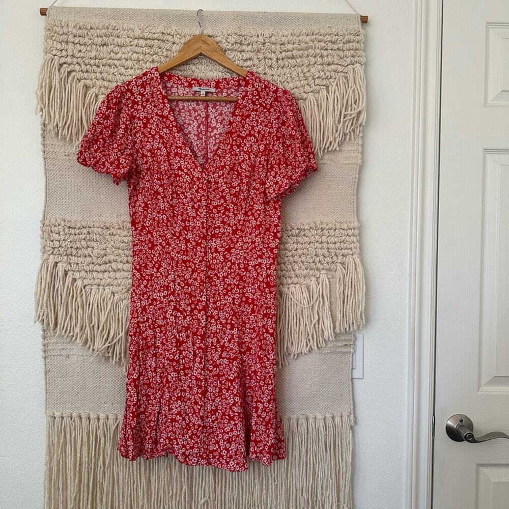 Madewell Flutter Sleeve Mini Dress